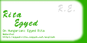 rita egyed business card